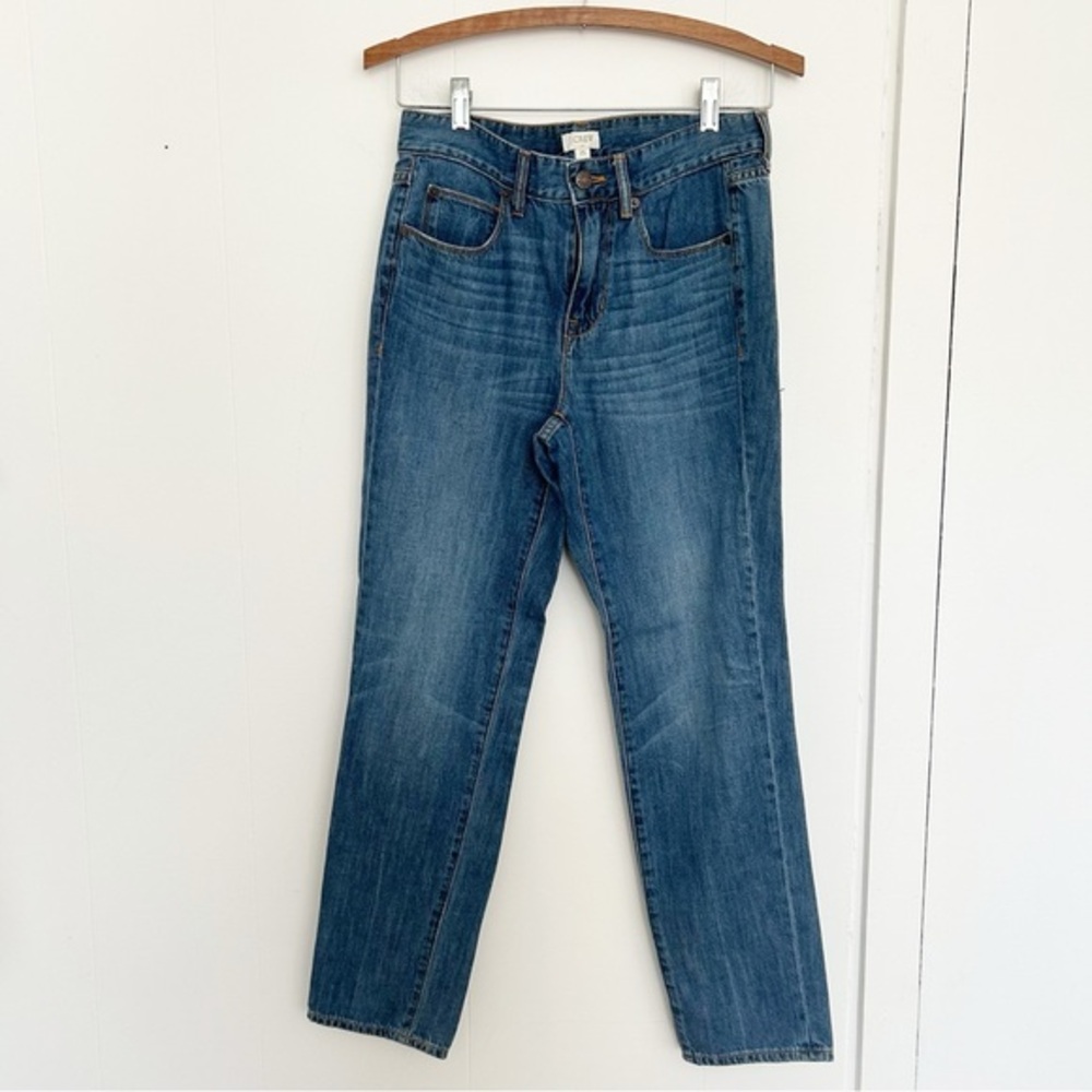 J. Crew B0181 Boyfriend Jeans Medium Wash 100% Cotton Size 25